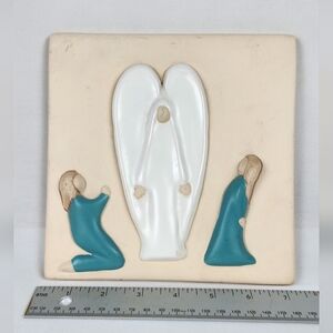 Jack Black "Guardian Angel" Pottery Angel & Children Bedside Prayer Wall Plaque
